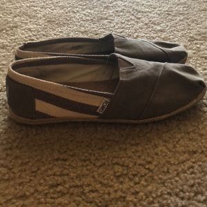 Toms Women's Classic Striped Canvas Dark Grey